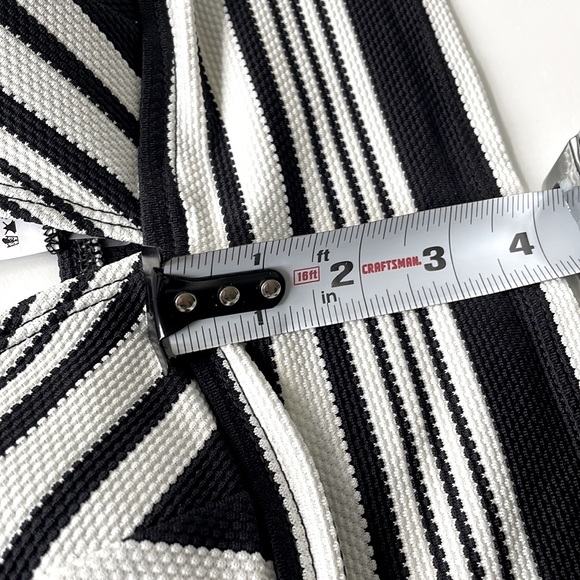 NWT Vitamin A black white stripe longline racerback crop top plunge V bikini pad - Picture 10 of 16